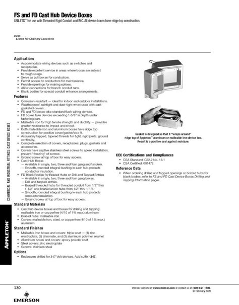 fs type mounting electrical box|emerson fs box.